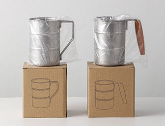 Tasse en acier inoxydable Gohobi avec couvercle et poignée en bois