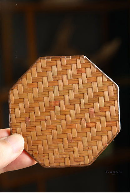 Gohobi Bamboo & Wisteria Woven Coasters