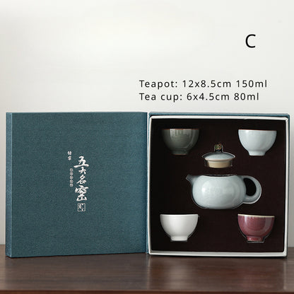 Gohobi Classic Tea Cup Teapot Tea Box Set