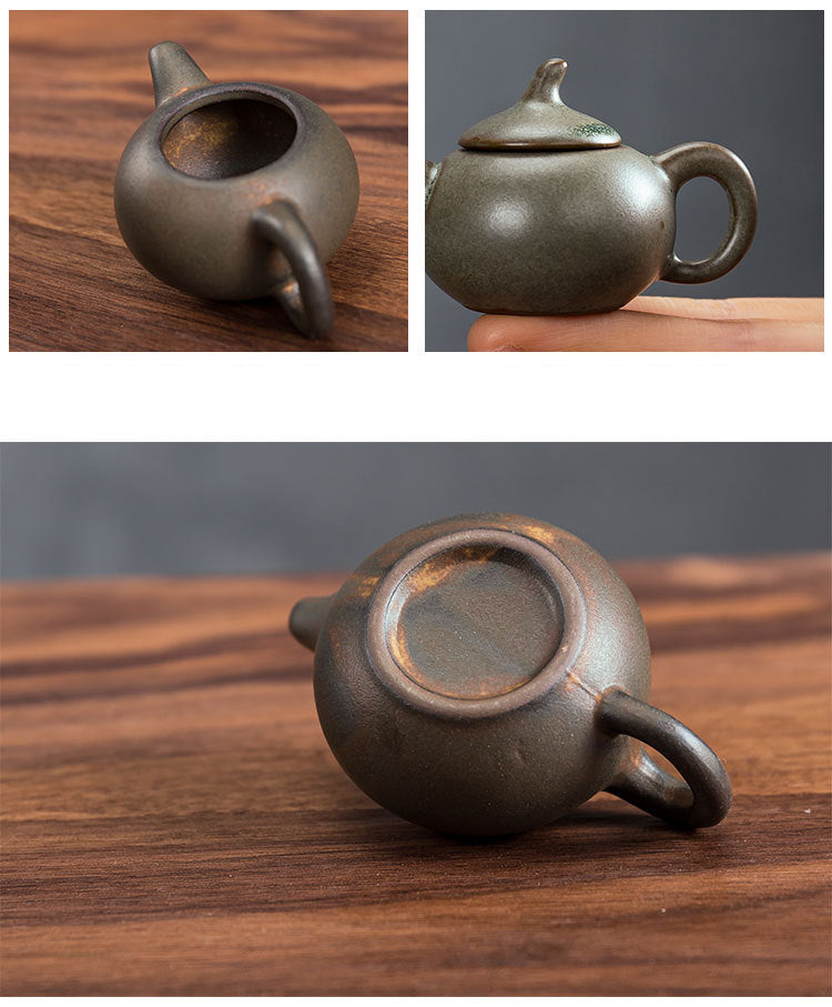 Gohobi Handmade Ceramic YiXing Clay Mini Teapot Ornament Tea pet