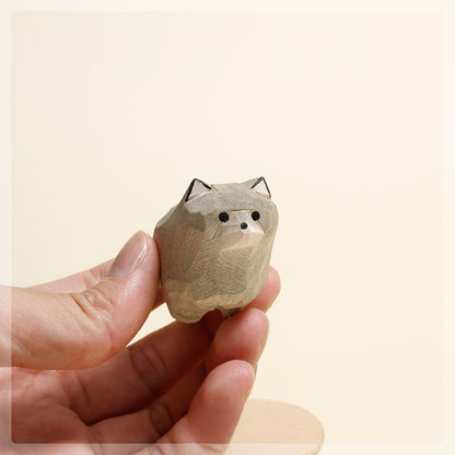 Gohobi Handmade Wooden Wolf Ornament