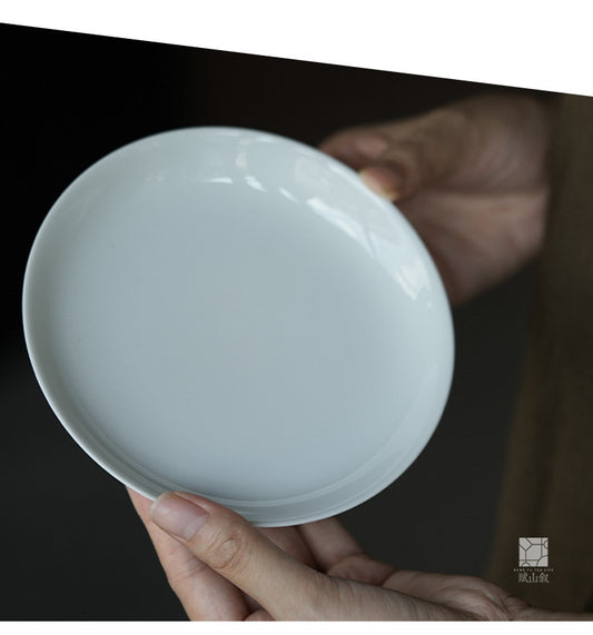 [賦山敘 x Gohobi] Gohobi Ceramic Jade White Teapot Plate