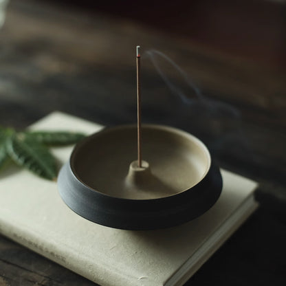 Gohobi Handmade Ceramic Black Incense Holder