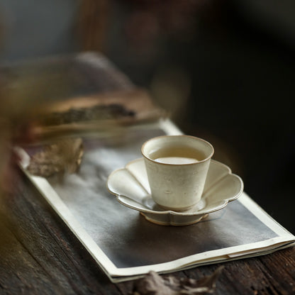 Dessous de verre en céramique blanche Gohobi