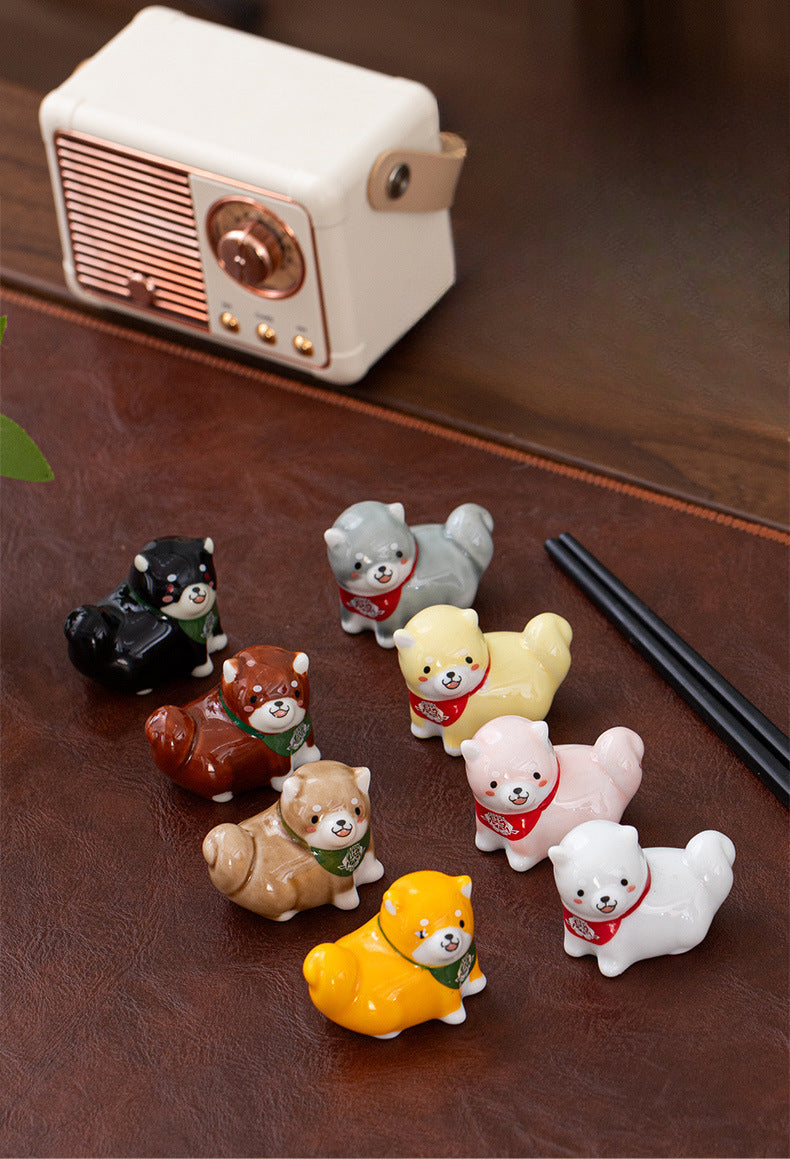 Gohobi Colourful Shiba Inu Dog Chopstick Rest