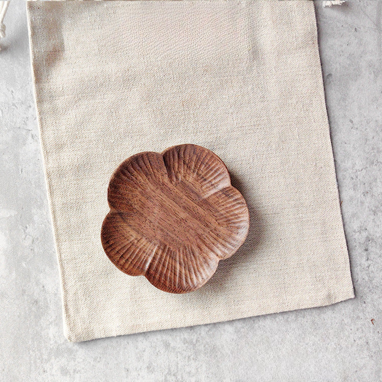 Gohobi Walnut Floral Shape Coasters