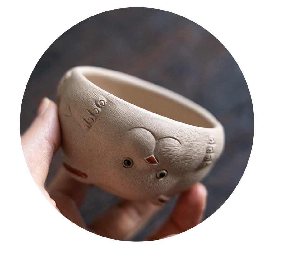 Gohobi Handmade Ceramic Rabbit Shape Tea Cup