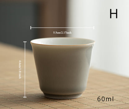 Gohobi Handmade Ice Grey Tea Cup