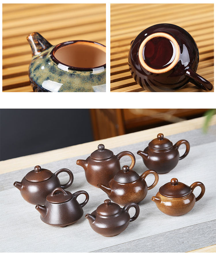 Gohobi Handmade Ceramic YiXing Clay Mini Teapot Ornament Tea pet