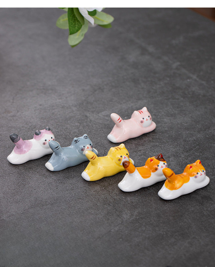 Gohobi Colourful Cat Chopstick Rest