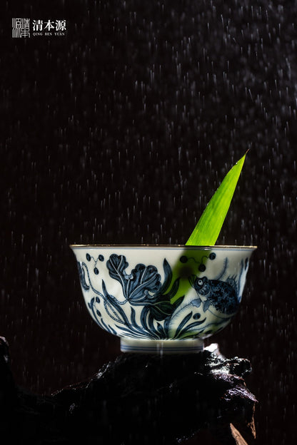 [清本源 x Gohobi Gallery] Serenity of the Waters Blue-and-White Flared Cup