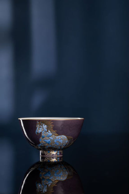 [清本源 x Gohobi Gallery] Coupe dragon et cheval Noble Spirit Purple Glaze