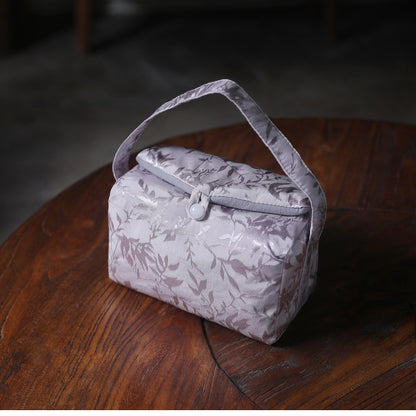 Grand sac de voyage pour le rangement des théières Gohobi bleu et rose