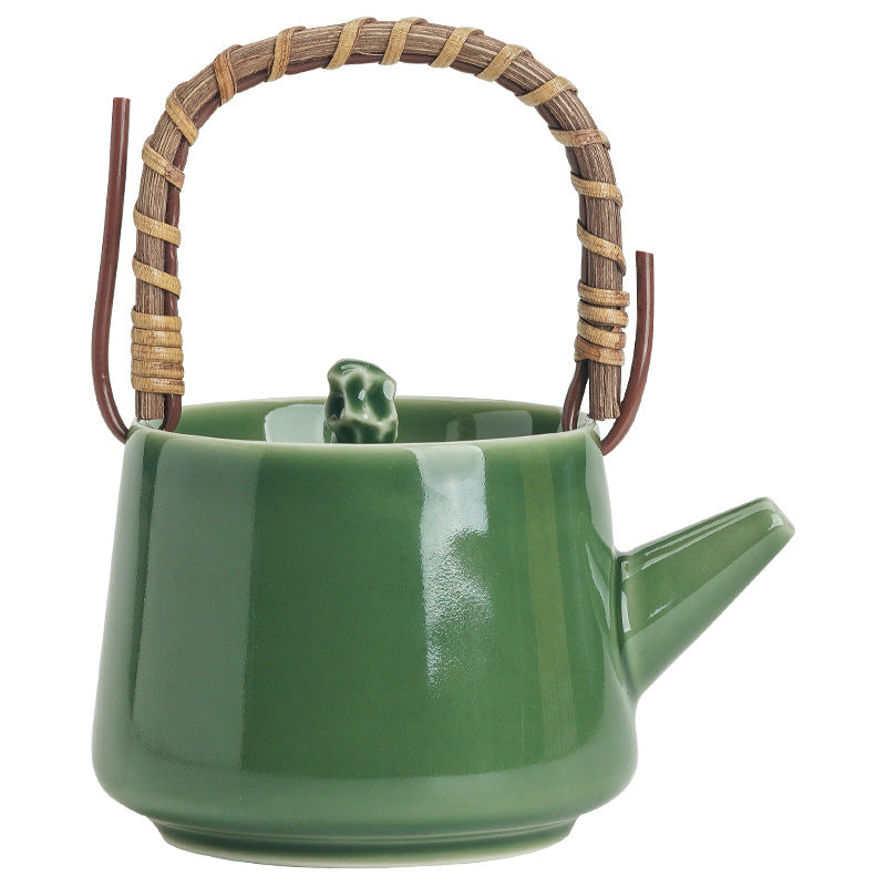 Gohobi Handmade Green Teapot