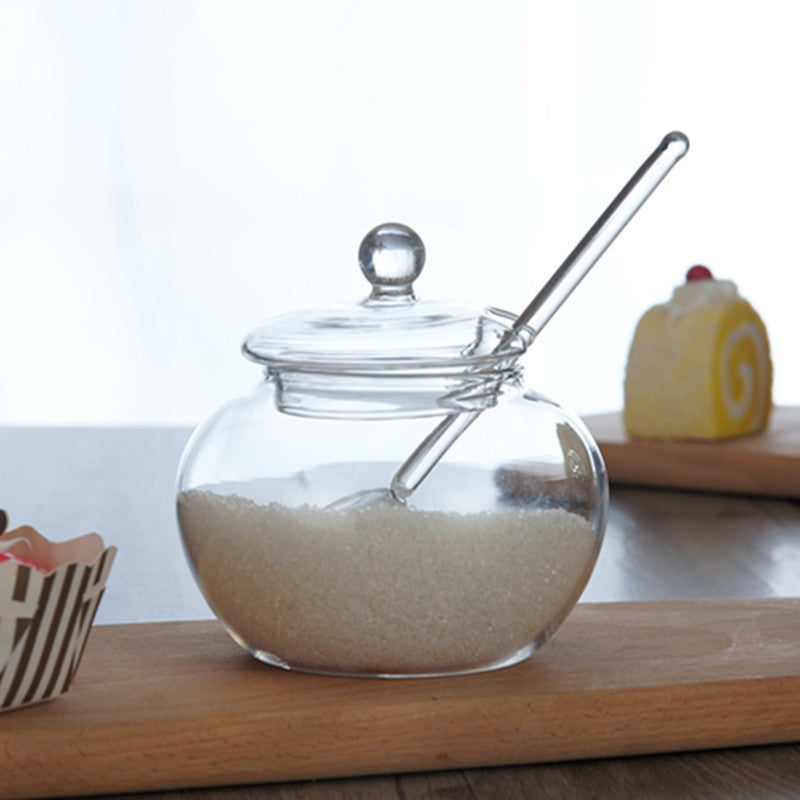 Gohobi Glass Storage Jar with Spoon