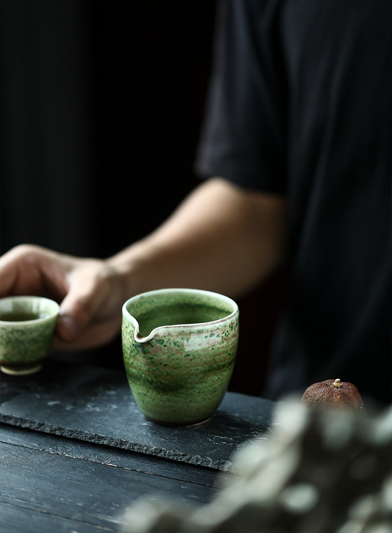 Gohobi Handmade Ceramic Soda Green Pitcher