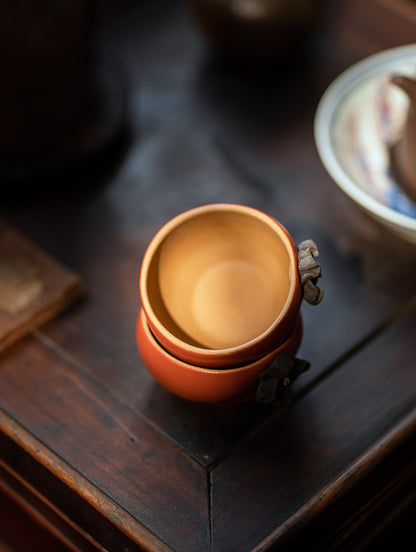 Gohobi Handmade Ceramic Persimmon Tea Cup