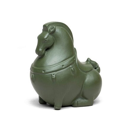 Gohobi Handmade Ceramic YiXing Clay Horse Ornament Tea pet