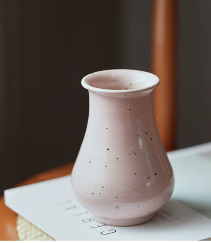 Gohobi Classic Handmade Ceramic Pink Emerald Vase