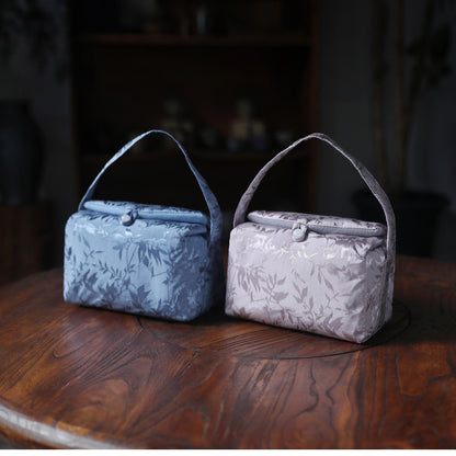 Grand sac de voyage pour le rangement des théières Gohobi bleu et rose