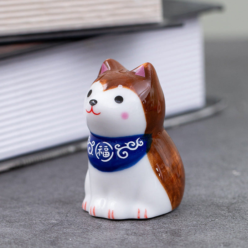 Gohobi Handmade Ceramic Shiba Inu Ornament