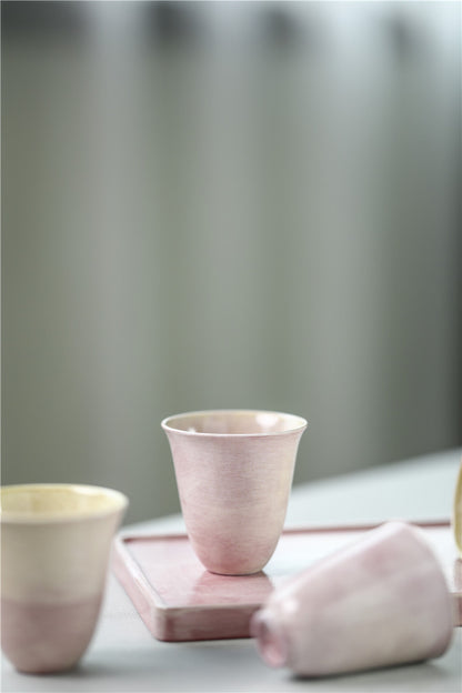 Gohobi Handmade Pink Ceramic Tea Tasting Cup