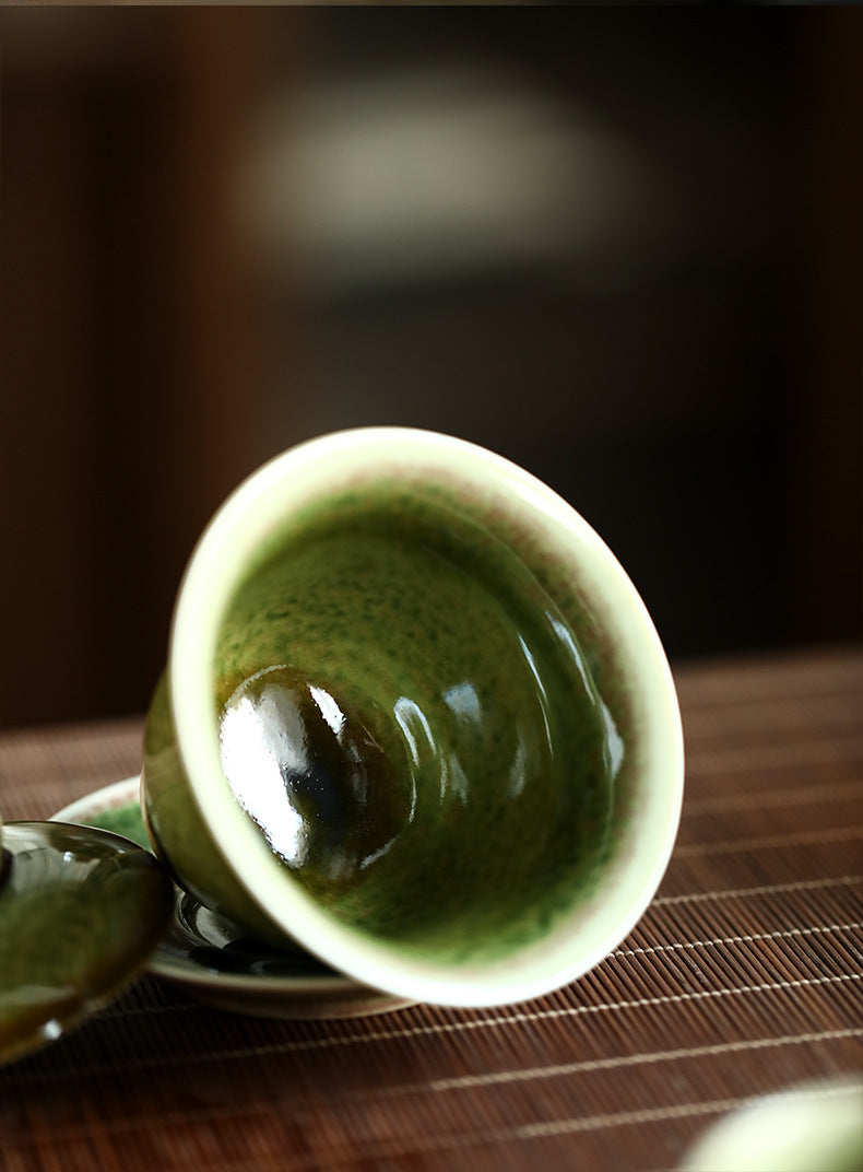 Gohobi Handmade Ceramic Soda Green Gaiwan