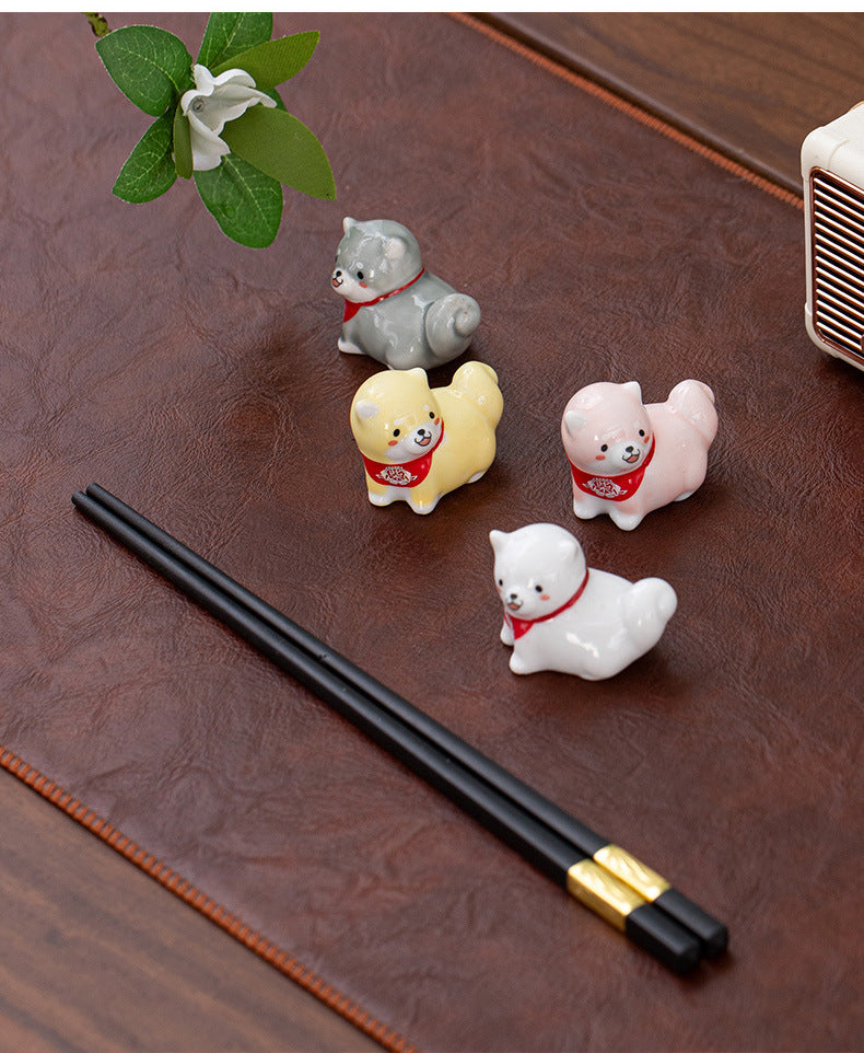 Gohobi Colourful Shiba Inu Dog Chopstick Rest