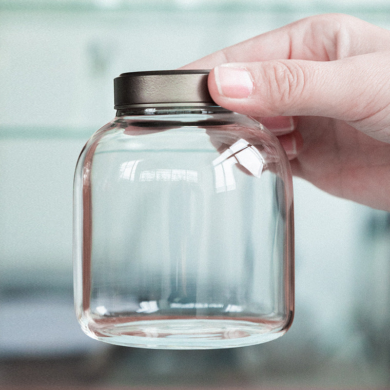 Gohobi Household Glass Tea Storage Jar