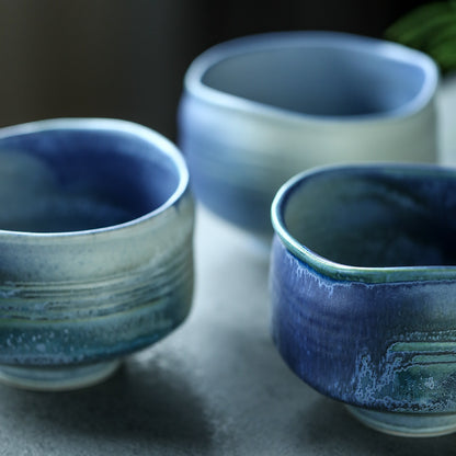 Gohobi Ceramic Blue Matcha Bowl