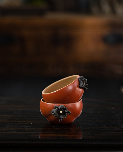 Gohobi Handmade Ceramic Persimmon Tea Cup