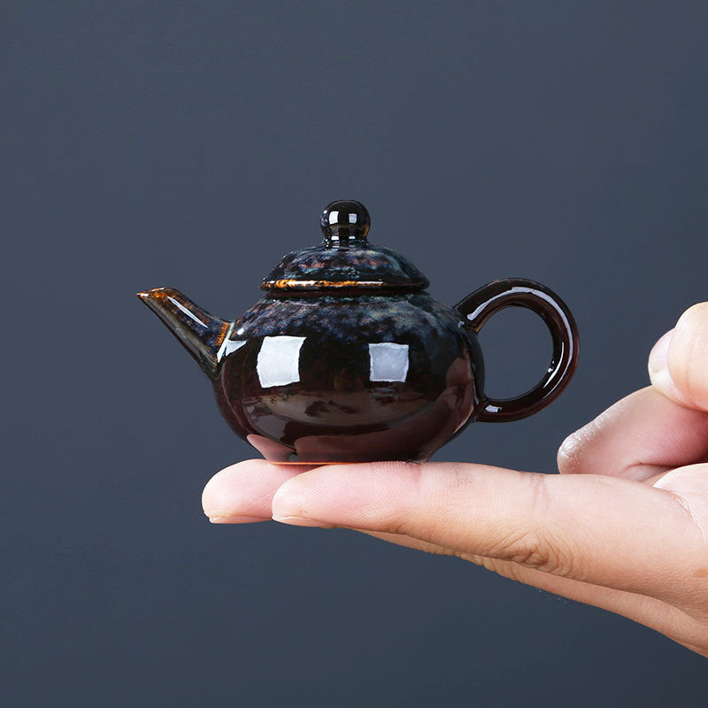 Gohobi Handmade Ceramic YiXing Clay Mini Teapot Ornament Tea pet