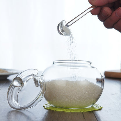 Gohobi Glass Storage Jar with Spoon