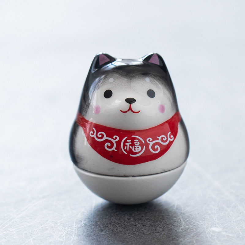 Gohobi Handmade Ceramic Shiba Inu Ornament Tumbler