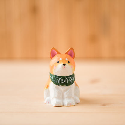 Gohobi 手工製作木製大型坐柴犬裝飾品