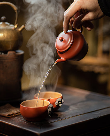 Gohobi Handmade Ceramic Persimmon Tea Cup