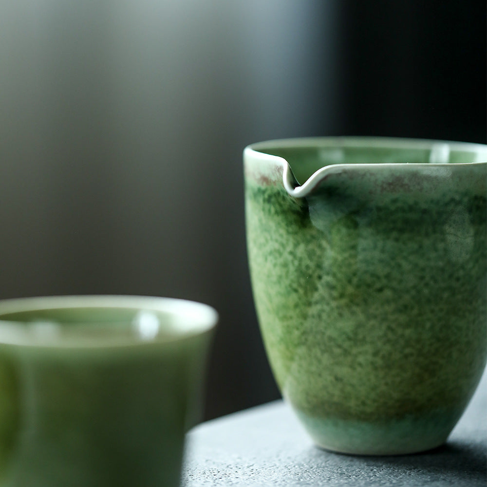 Gohobi Handmade Ceramic Soda Green Pitcher