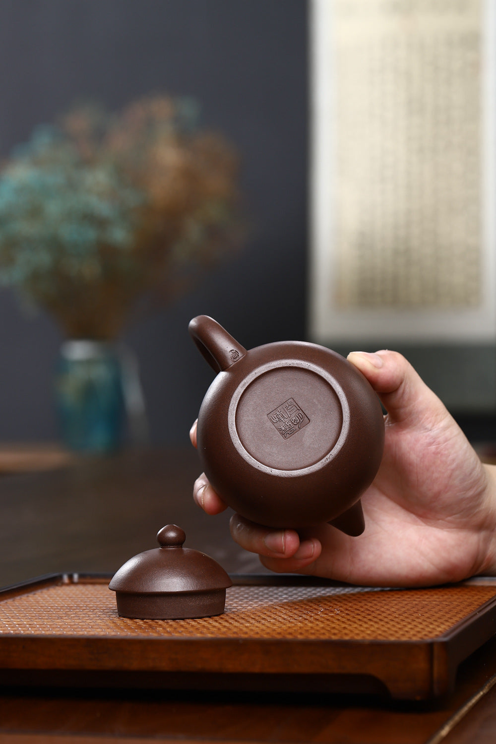 Gohobi Yixing Brown Clay Dragon Egg Teapot