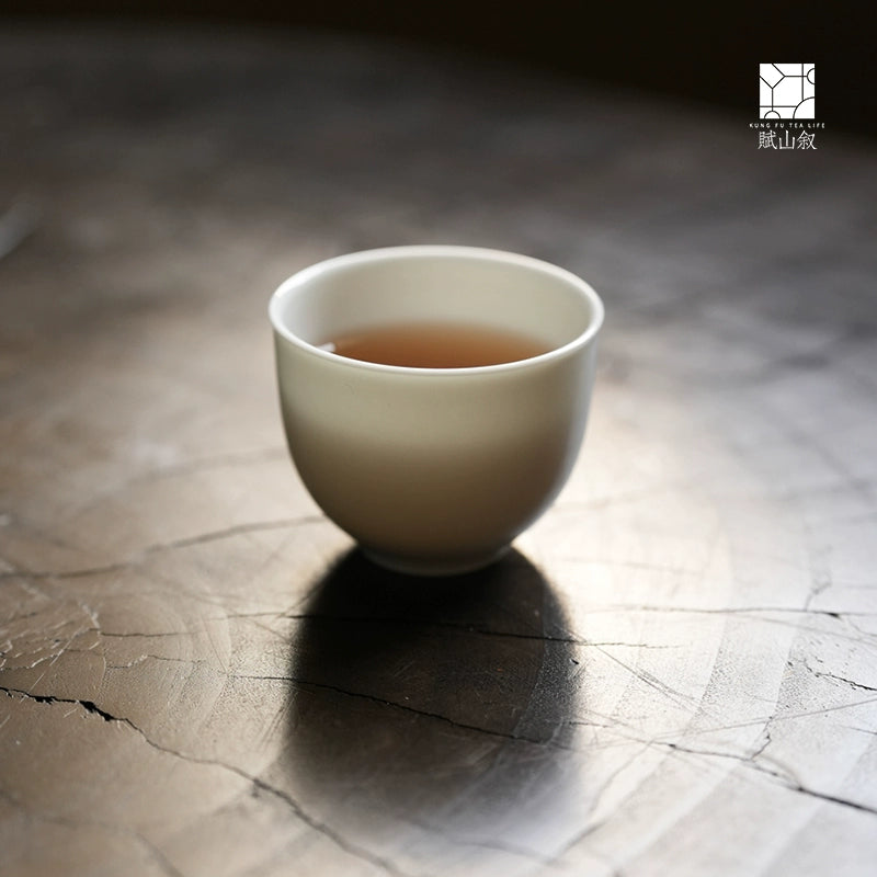 [賦山敘 x Gohobi] A Set of 3 Jingdezhen Jade White Standard Testing Cups 35ml