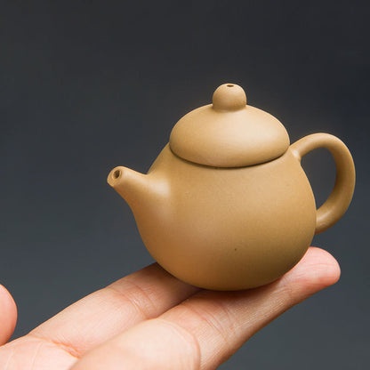 Gohobi Handmade Ceramic YiXing Clay Mini Teapot Ornament Tea pet