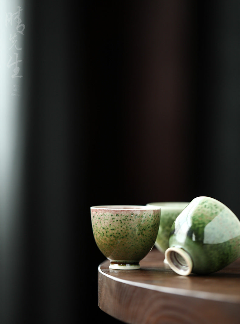 Gohobi Moss Soda Green Tea Cup - Jingdezhen Wood Kiln Tea Cup