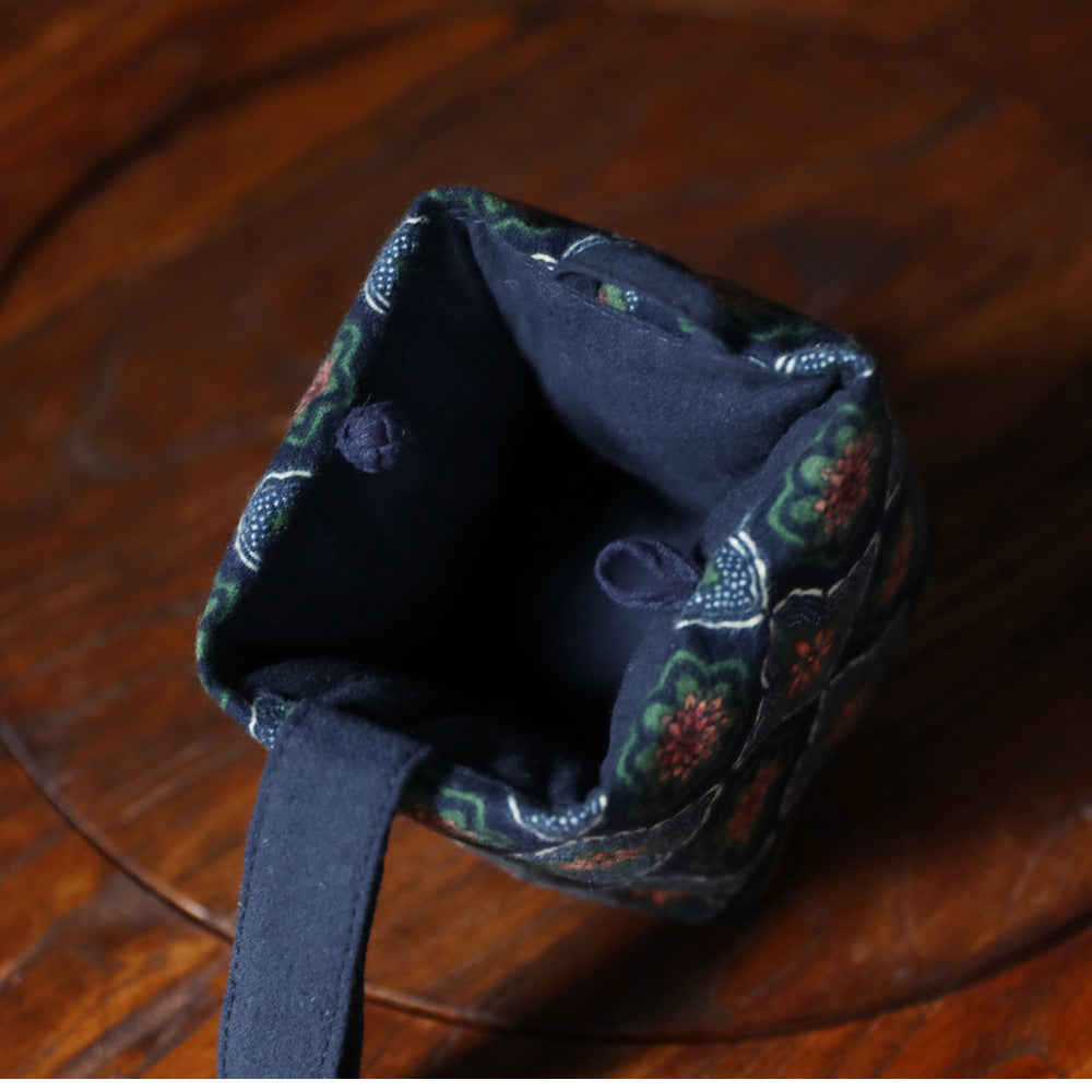 Gohobi Floral Old Pattern Teaware Storage Travel Bag