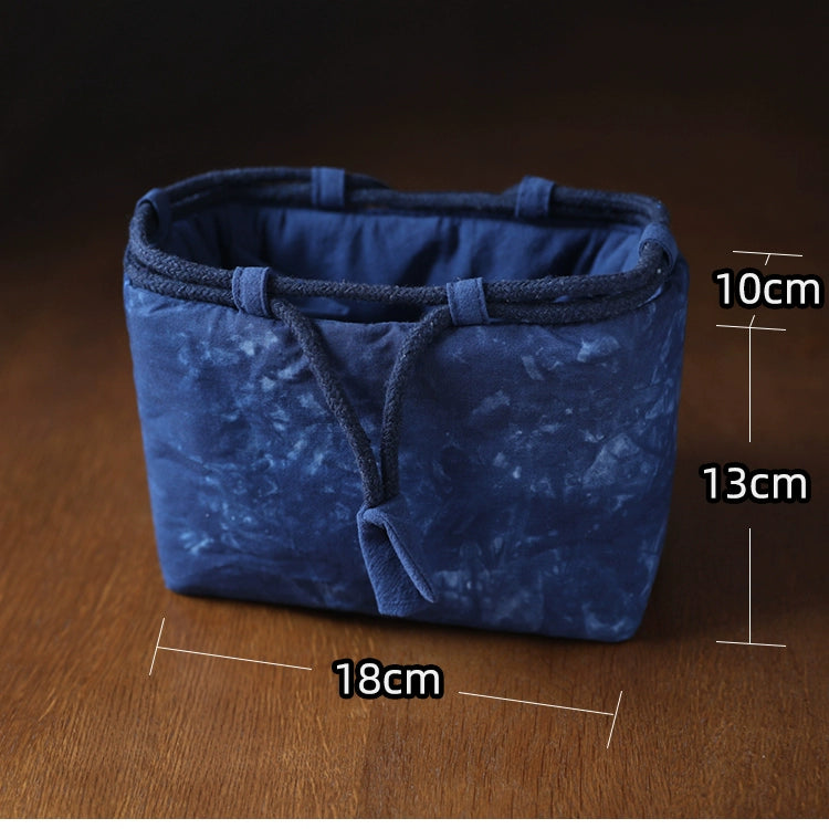 Gohobi Large Dyed Fabric Teaware Storage Travel Bag