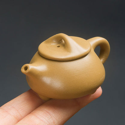 Gohobi Handmade Ceramic YiXing Clay Mini Teapot Ornament Tea pet