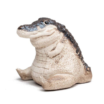 Gohobi Handmade Ceramic YiXing Clay Crocodile Ornament Tea pet