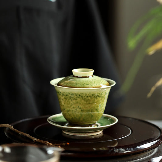 Gaiwan vert soda en céramique fait main Gohobi