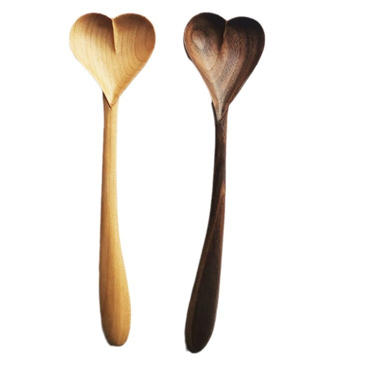 Gohobi Handmade Wooden Heart Shape Spoon 010