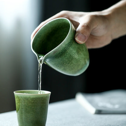 Gohobi Handmade Ceramic Soda Green Pitcher