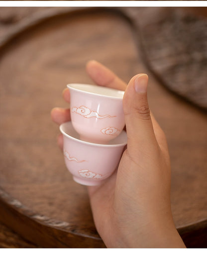 Gohobi Hand-painted Pink Dragon Gaiwan