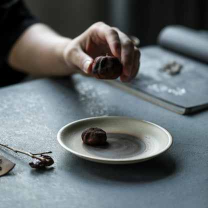 Plateau de service Gohobi fait main en bois blanc brossé marron